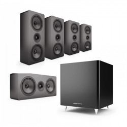 Acoustic Energy Wall Speakers package AE105 / AE108 5.1 Black