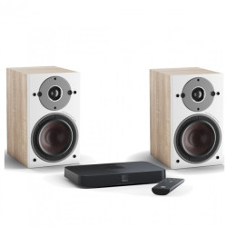 Dali Bookshelf Speakers Oberon 1 C Light Oak + Sound Hub Compact