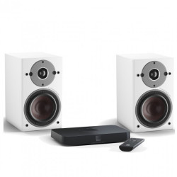 Dali Bookshelf Speakers Oberon 1 C White + Sound Hub Compact