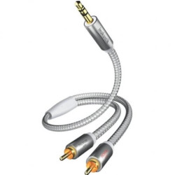 In-Akustik Audio Cable 2RCA 3.5mm x 1.5m premium