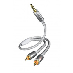 In-Akustik Audio Cable 2RCA 3.5mm x 3m premium