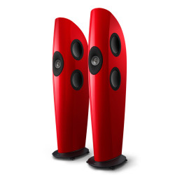 KEF Blade Two Meta Floorstanding Speakers Racing Red Grey