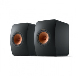 KEF LS50W MKII Wireless Speakers (Pair), Carbon Black