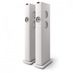 KEF LS60 Wireless Floorstanding Active Speakers, White