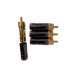 Linn RCA Phono Plugs Pack of 2 red - 2 black high quality phono plugs