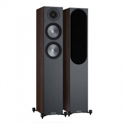 Monitor Audio Bronze 200 Floorstanding Speakers (Pair), Walnut Wood