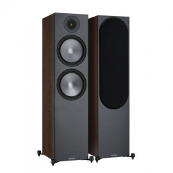 Monitor Audio Bronze 500 Floorstanding Speakers (Pair), Walnut Wood