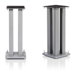 NORSTONE Stylum Square Speaker Stands (Pair) Silver Satin