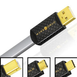 Wireworld Platinum Starlight 8 USB 2.0 A-B Flat Cable 1.0m